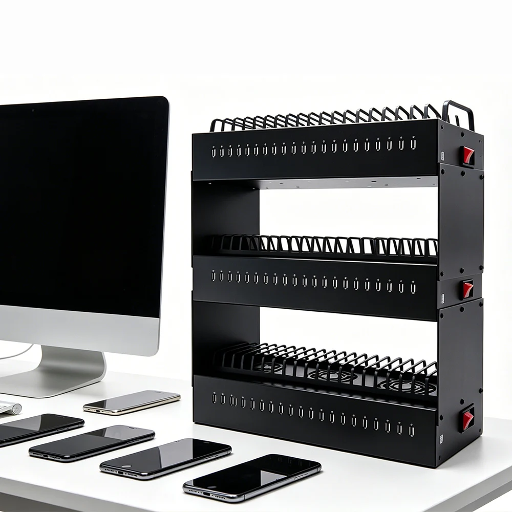 Высококачественный USB-хаб на 60 портов для передачи данных, мобильный док-станция для телефонов с держателем для телефона