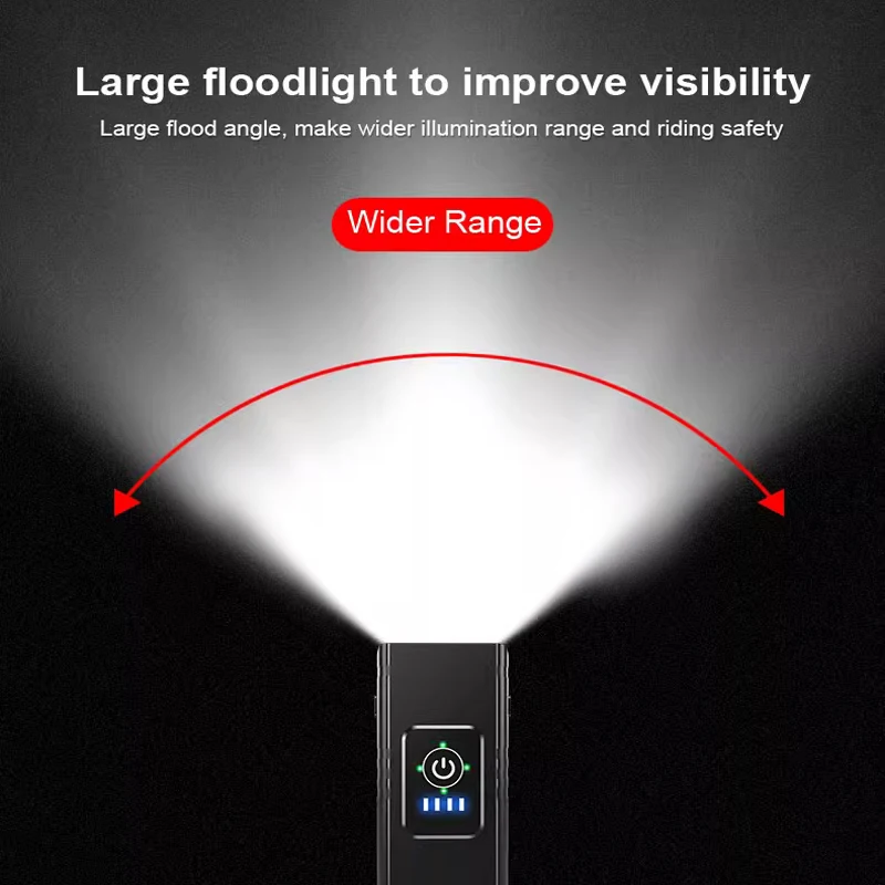جديد LED دراجة ضوء 2400LM USB شاشة طاقة قابلة لإعادة الشحن MTB دراجة الطريق الجبلية مصباح أمامي مصباح يدوي معدات ركوب الدراجات