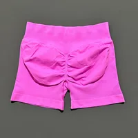 HISTELLO Short de sport pour femme 4,5 pouces, taille basse, pour fitness, course à pied, entraînement, yoga, effet froncé aux fesses, sans couture 6