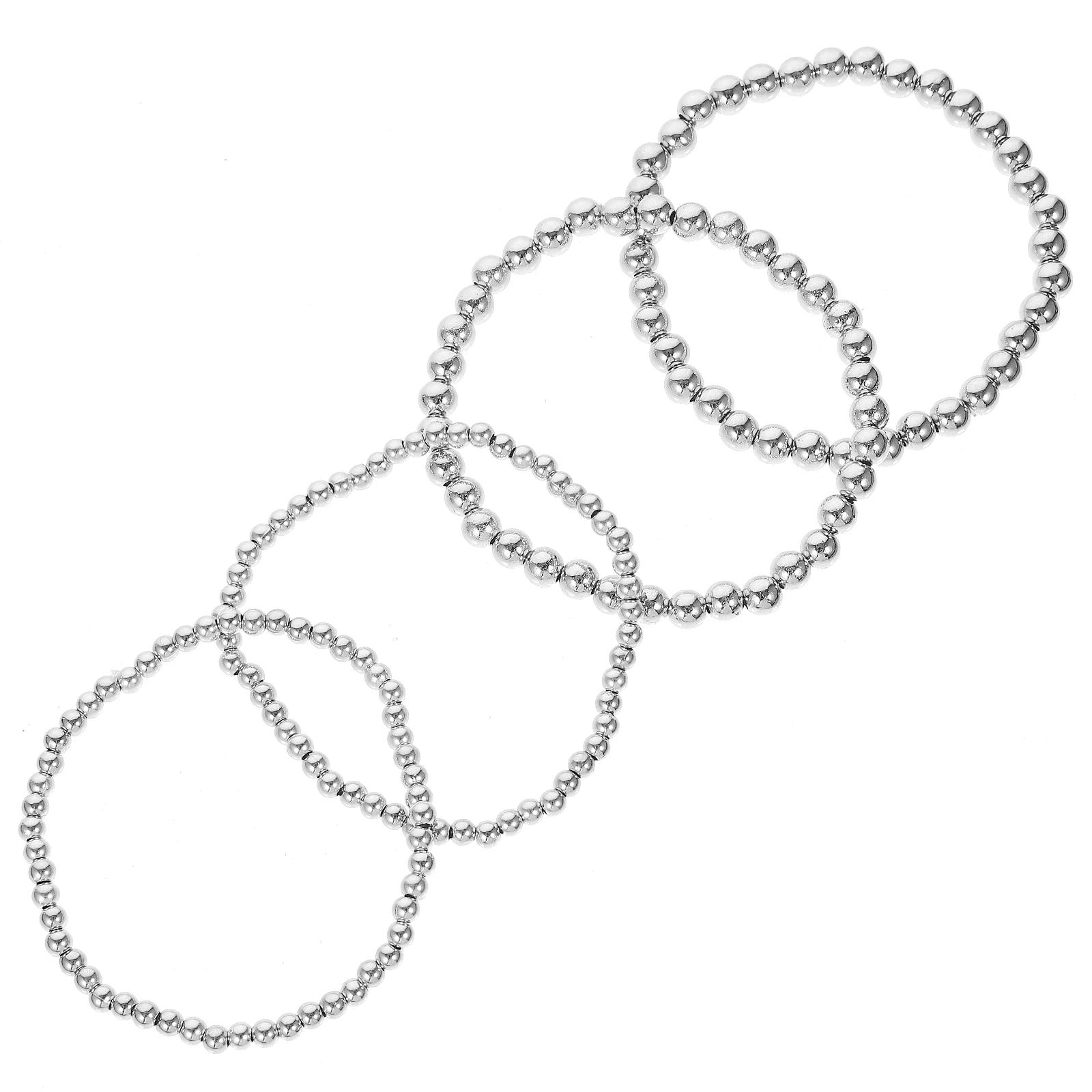 

4Pcs Retro Beaded Bracelets Ccb Material Durable Stylish Jewelry for Men Women Daily Wear Wedding Prom Gifts Bracelets