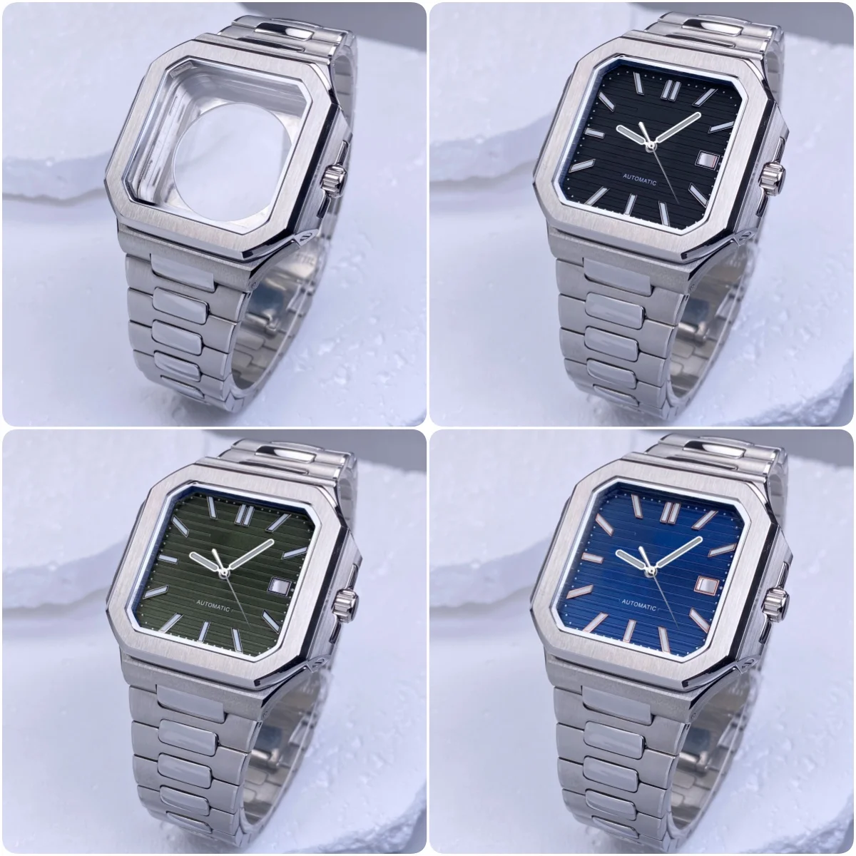 Cassa per orologio NH35 da 37,5 mm in acciaio inossidabile per quadrante da 29,5 mm per Seiko NH35 NH36 Accessori Movimenti per parti CUBITUS Sostitucemet