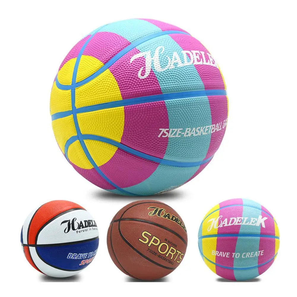 Kid Rubber Basketball Size 5 Primary School Outdoor Training Game Basketball Wear-resistant High Elasticity Good Hand Feel