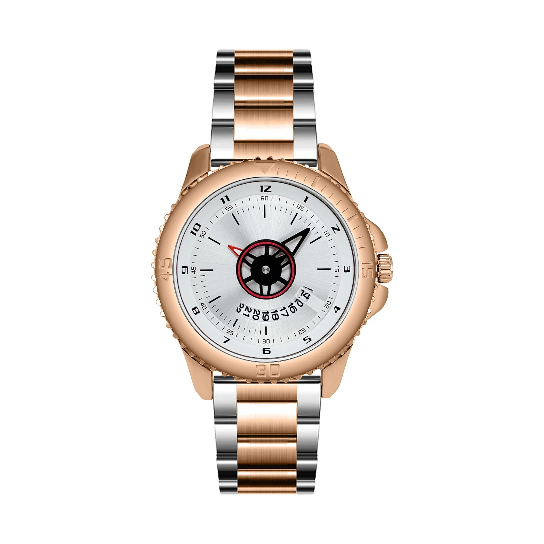 ZH158 ビジネスクラシックメンズ腕時計ステンレススチール防水クリエイティブデザインクォーツ時計ライト高級時計ギフト、男性用腕時計