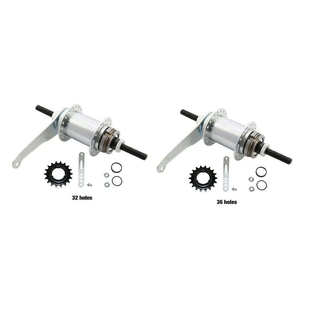 

Silver Invest In Reliable Ride Durable Bike Disc Brake Hub Set Sturdy Bike Coaster Brake Rear Hubs