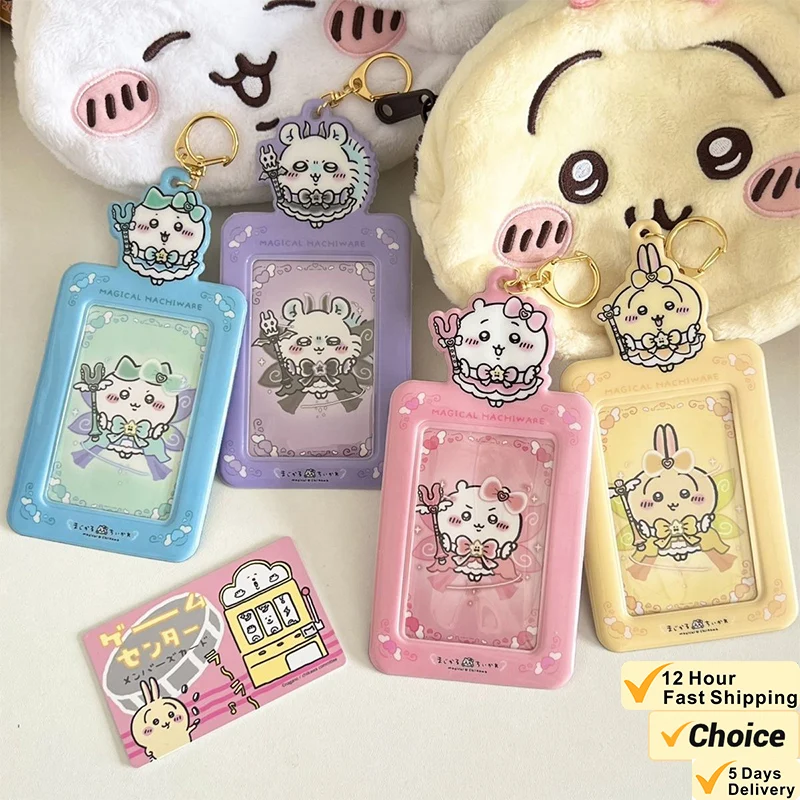 Cartoon Chiikawas Magical Girl Series Card Case Kawaii 3-inch Card Storage Hachiware Usagi Protective Case Pendant Keychain