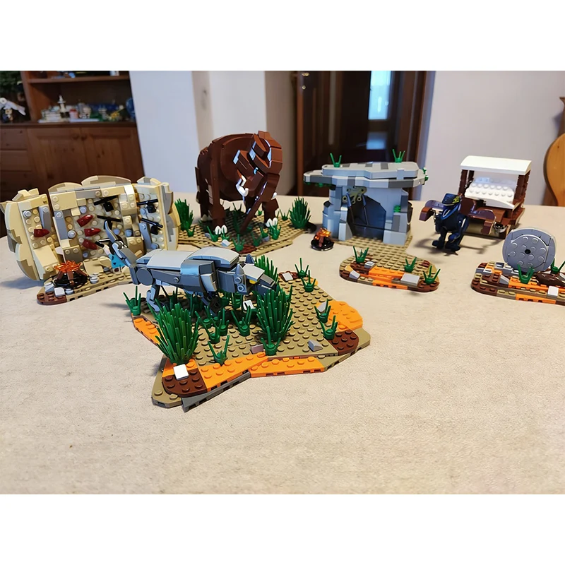 City Street View Model MOC Building Bricks Prehistoric Residence Modular Technology Children Holiday Gifts Assemble Toys Suit