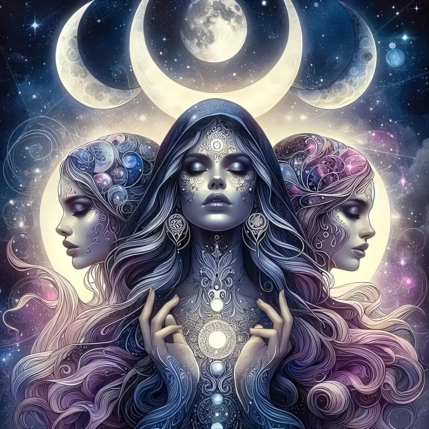 

Moon Woman Diamond Art Kits for Adults, 5D Diamond Painting Kits for Adults, DIY Gem Painting, Crafts for Adults, Dimond Art