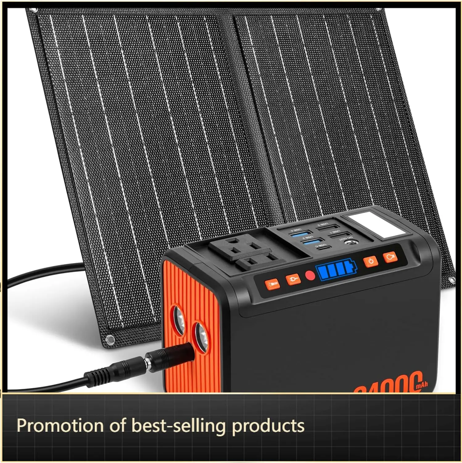 

Портативная электростанция, солнечный генератор, аккумулятор 88Wh, панель 21W, пиковая мощность 120W, розетка 110V AC, для кемпинга, автодомов, палаток, дома, в случае отключения электричества, для экстренных ситуаций