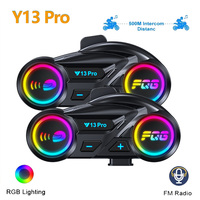 Y13 Pro Motorcycle Helmet Bluetooth Headset Chip V6.0 Stereo Fm Radio Mixing Music Sharing Intercom Distance 500M