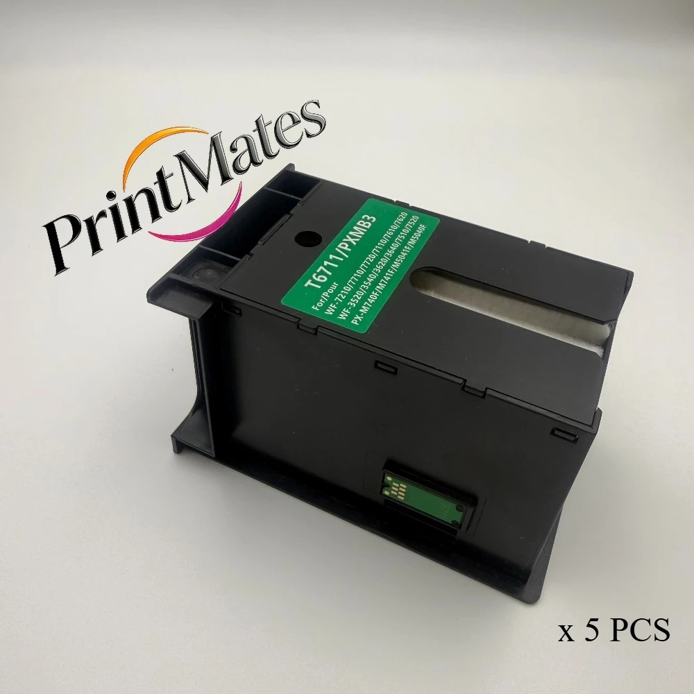 5X T6711 L1455 Ink Maintenance Box  For Epson WF 7610 7620 7720 7110 7210 7510 7615 7710 7715 3010 3520 3530 3540 3620 3640