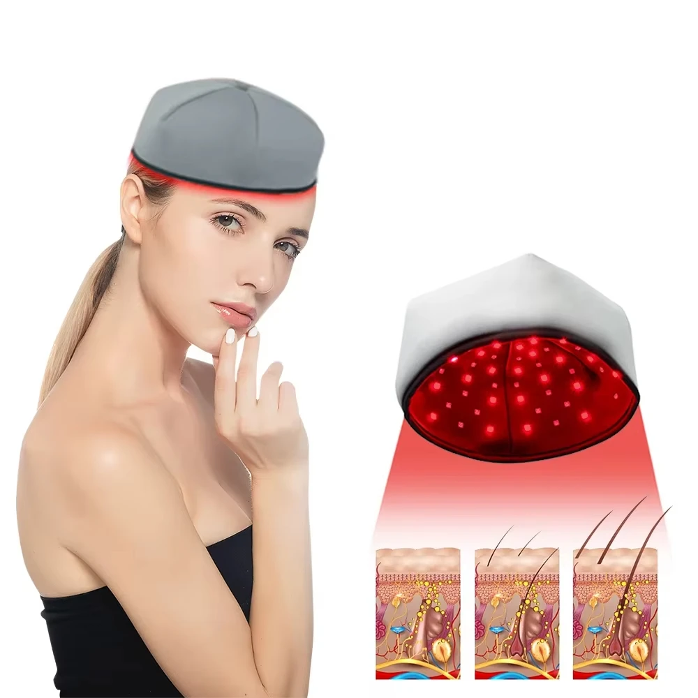 

Hair growth cap, 660nm 850nm red light treatment device, anti-hair loss, anxiety, stress relief, headache relief, scalp relaxati
