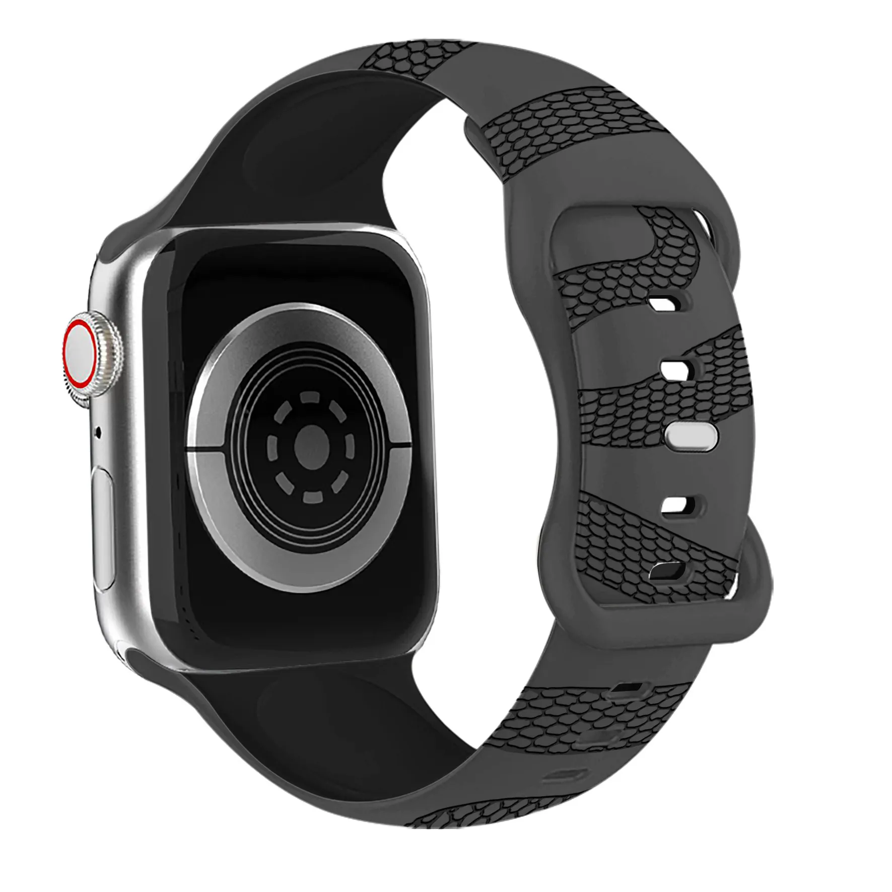 Leopardmuster-Armband für Apple Watch, 46 mm, 42 mm, 38 mm, 49 mm, 41 mm, 45 mm, 40 mm, 44 mm, Silikonarmband, iWatch Series 12, 11, 10, 9, 8, 7, 6, 5, 4, SE. – Detail 20