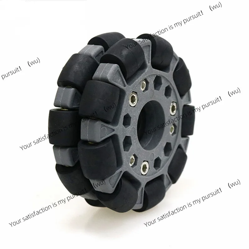 100mm Omni Directional Mecanum Wheel, Heavy Duty Dual Nylon Rubber Omni Wheel Made of 9 Independent Small Sub-wheels