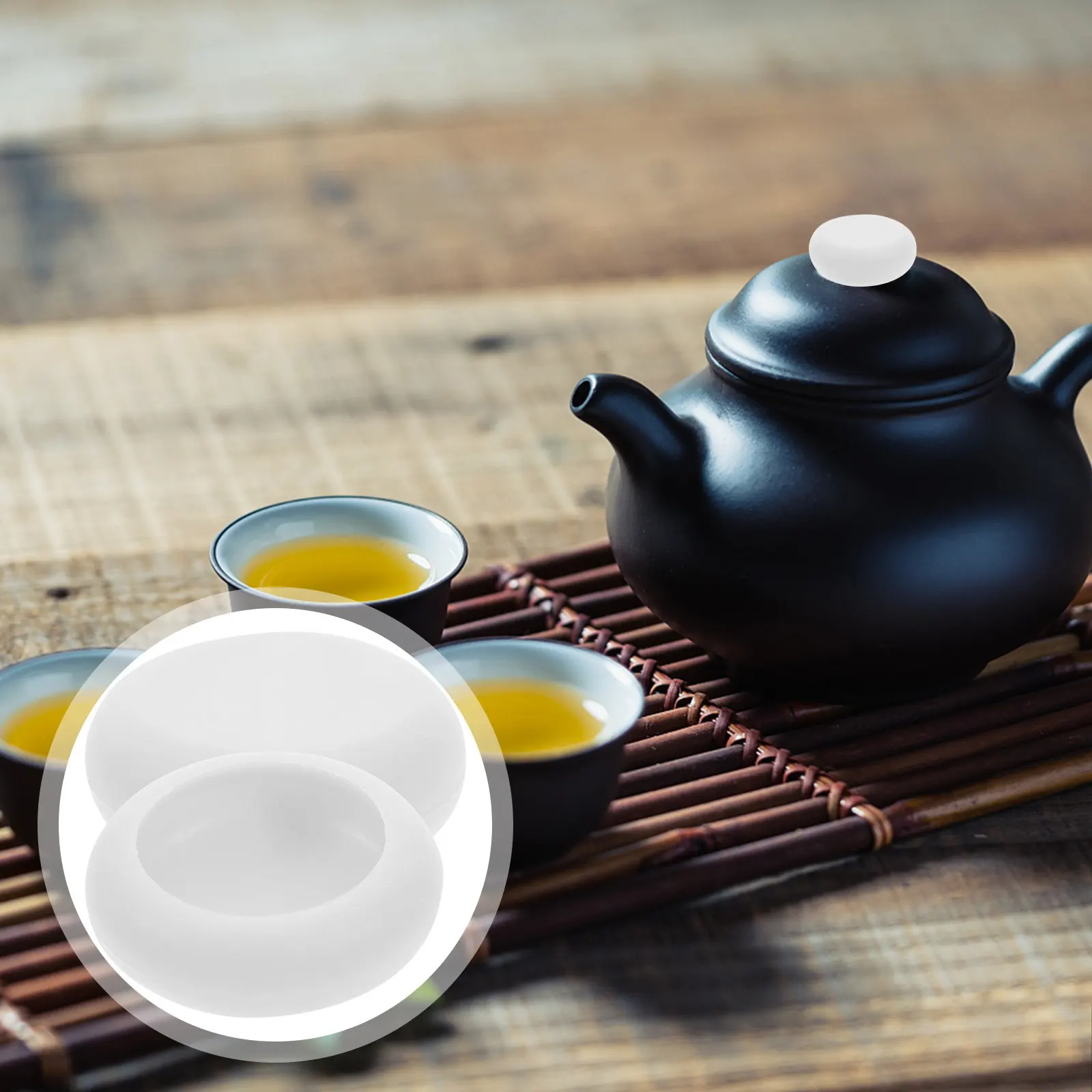 2Pcs Teapot Lid Knob Protectors High-Grade Silicone Anti-Scald Cover for Tea Pot Lid Handle Easy Install Remove Home Supply