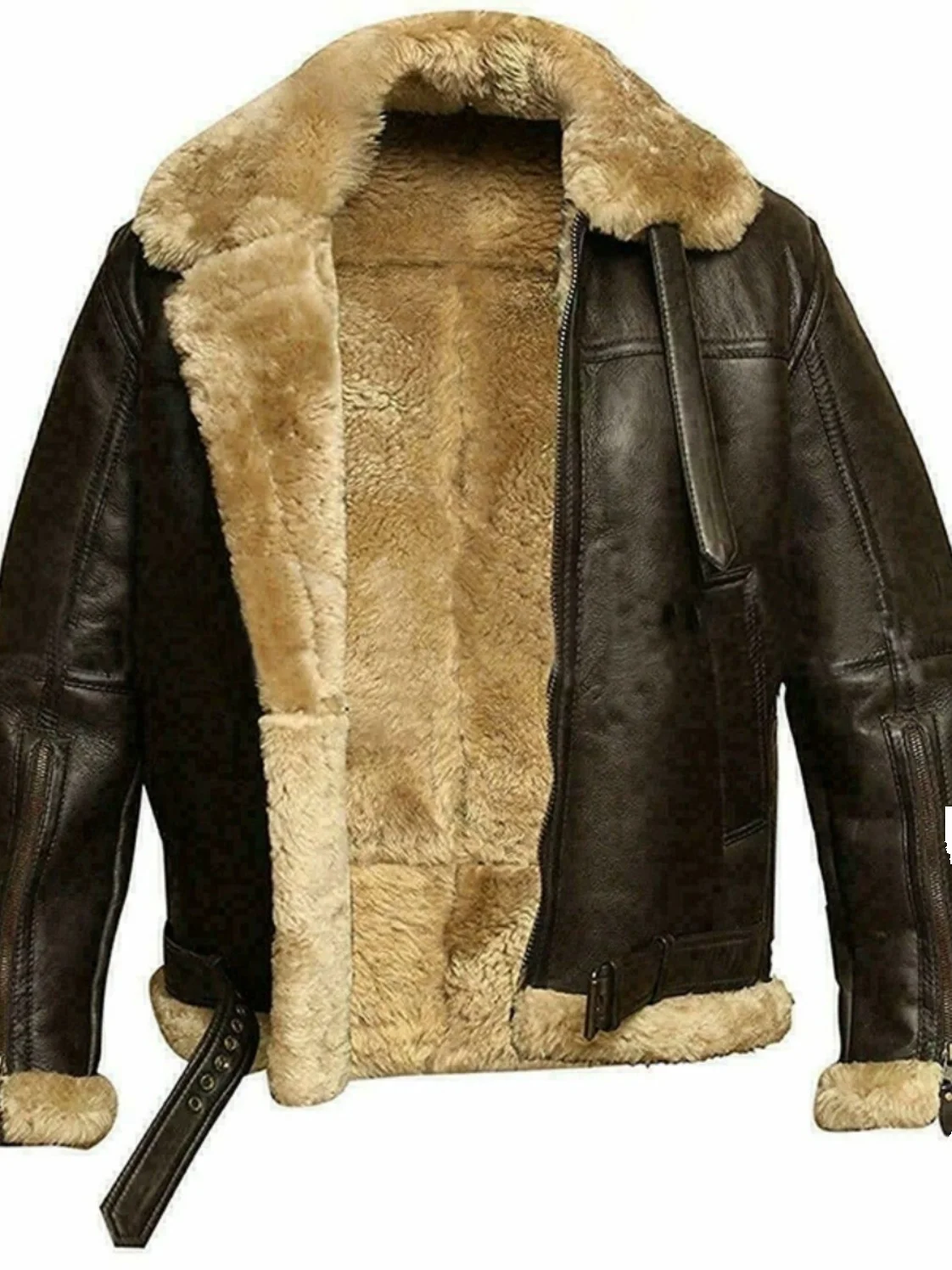 

Мужское пальто в стиле ретро в скандинавском стиле Jaet Thiened Bla на молнии, тяжелое кожаное пальто Du, воротник с лацканами, пояс, Bule Long Sve, верхняя одежда