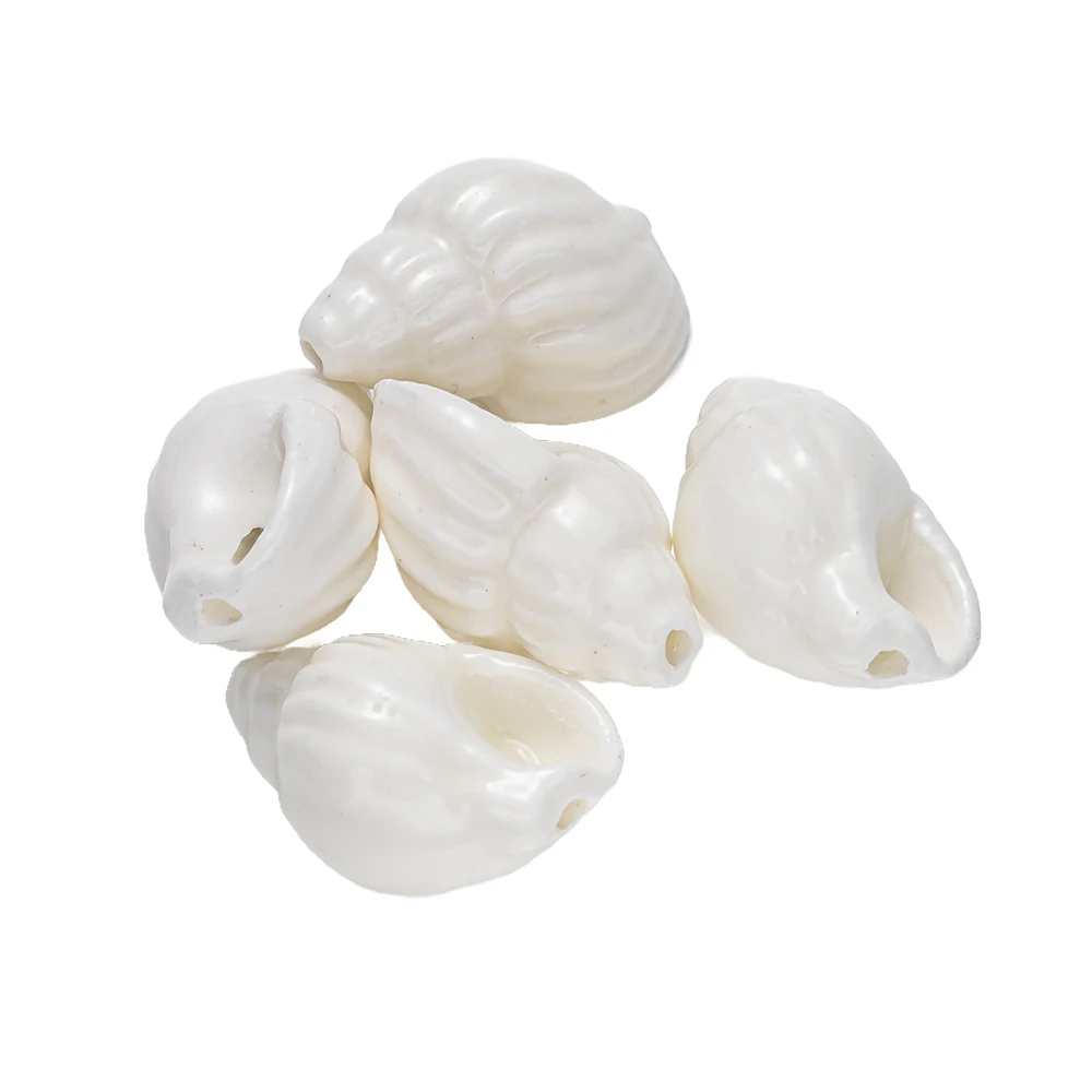 10Pcs Shell Sea Conch Ceramic Beads For DIY Handmade Craft Bracelet Necklace Earring Jewelry Make Material Accessories Wholesale - view 3