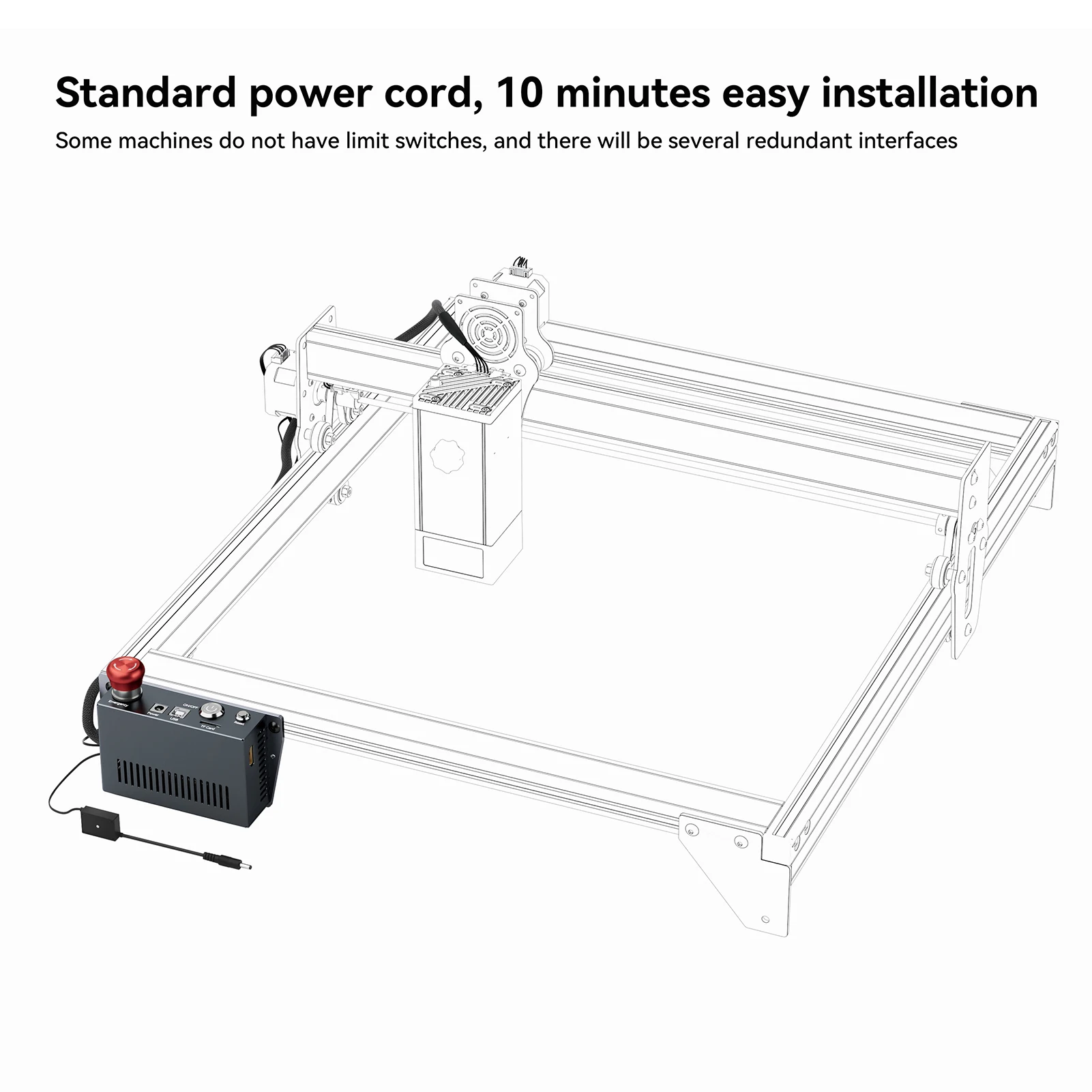 ATOMSTACK AIC1 Sistema automatico di assistenza aerea per macchina per incisione laser Supporto controllo automatico WiFi Lavoro offline con 32 bit