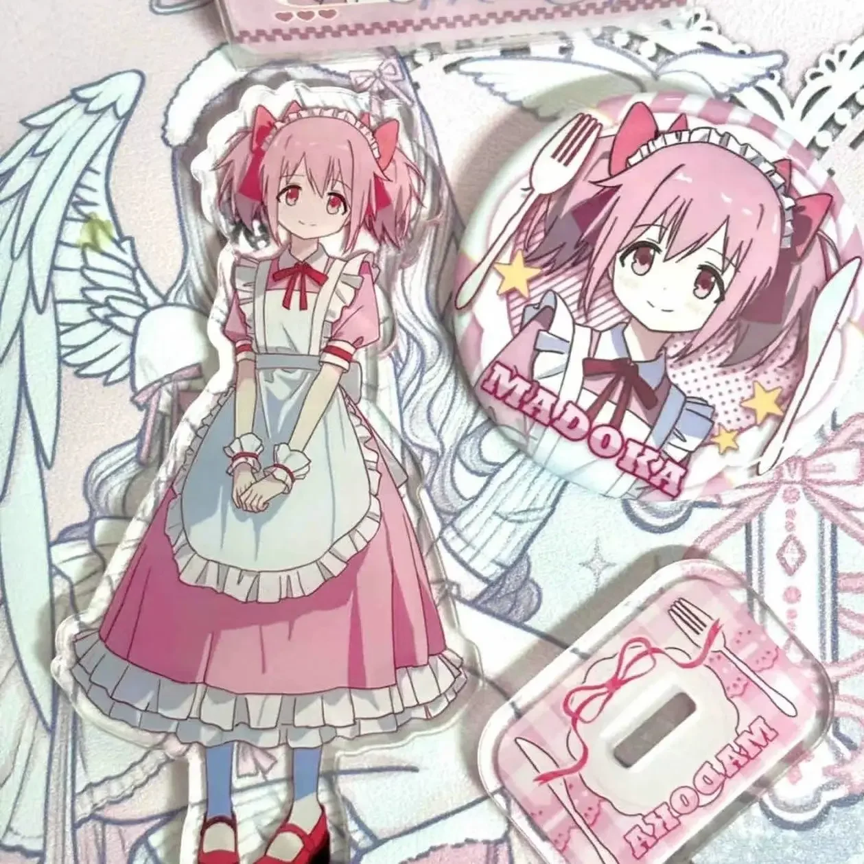 2Pcs/Set 2026 Anime Figure Model Plate Desk Bedside Decoration Cute 58mm Badge Collection Gifts