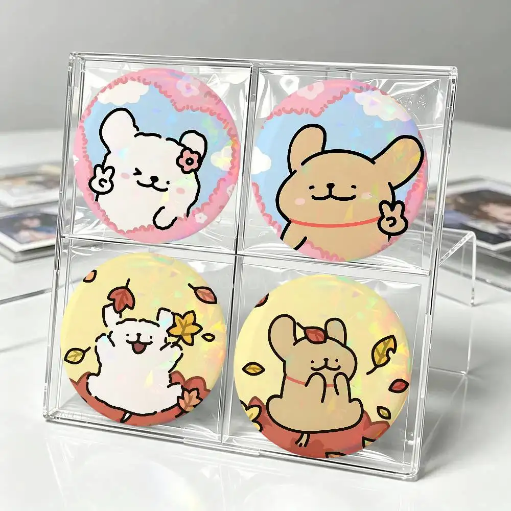 Cute Cartoon Maltese Round Badges Can Be Used To Decorate Clothes And Backpack Pins