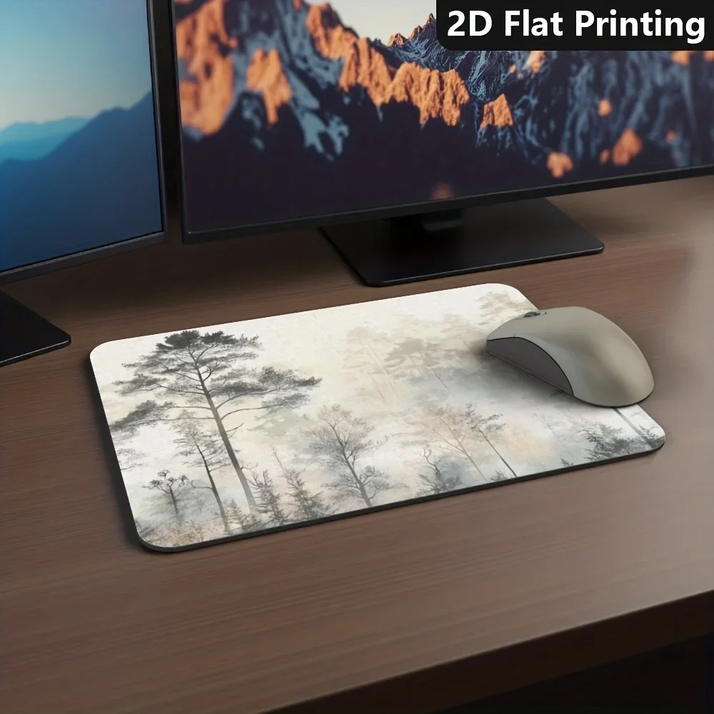 CIFBUY Gaming Mouse Pad XXL Large Desk Mat Misty Forest Scenic Non Slip Natural Rubber Base for Office Home PC Laptop