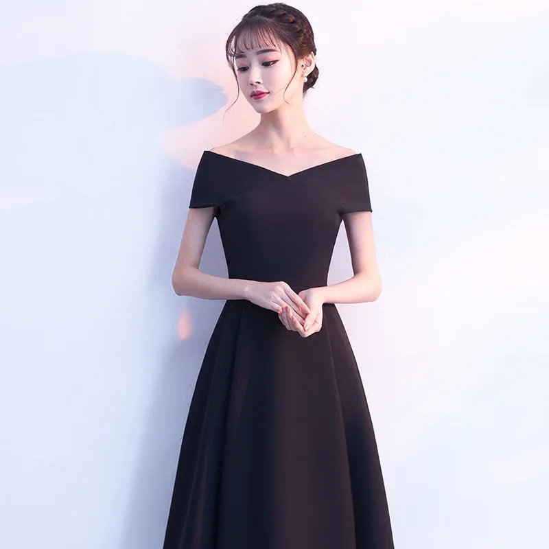 

Вечернее платье Ele Bla 2025: Новинка, на одно плечо, средней длины, стройнящее, для ежегодного ужина Cany