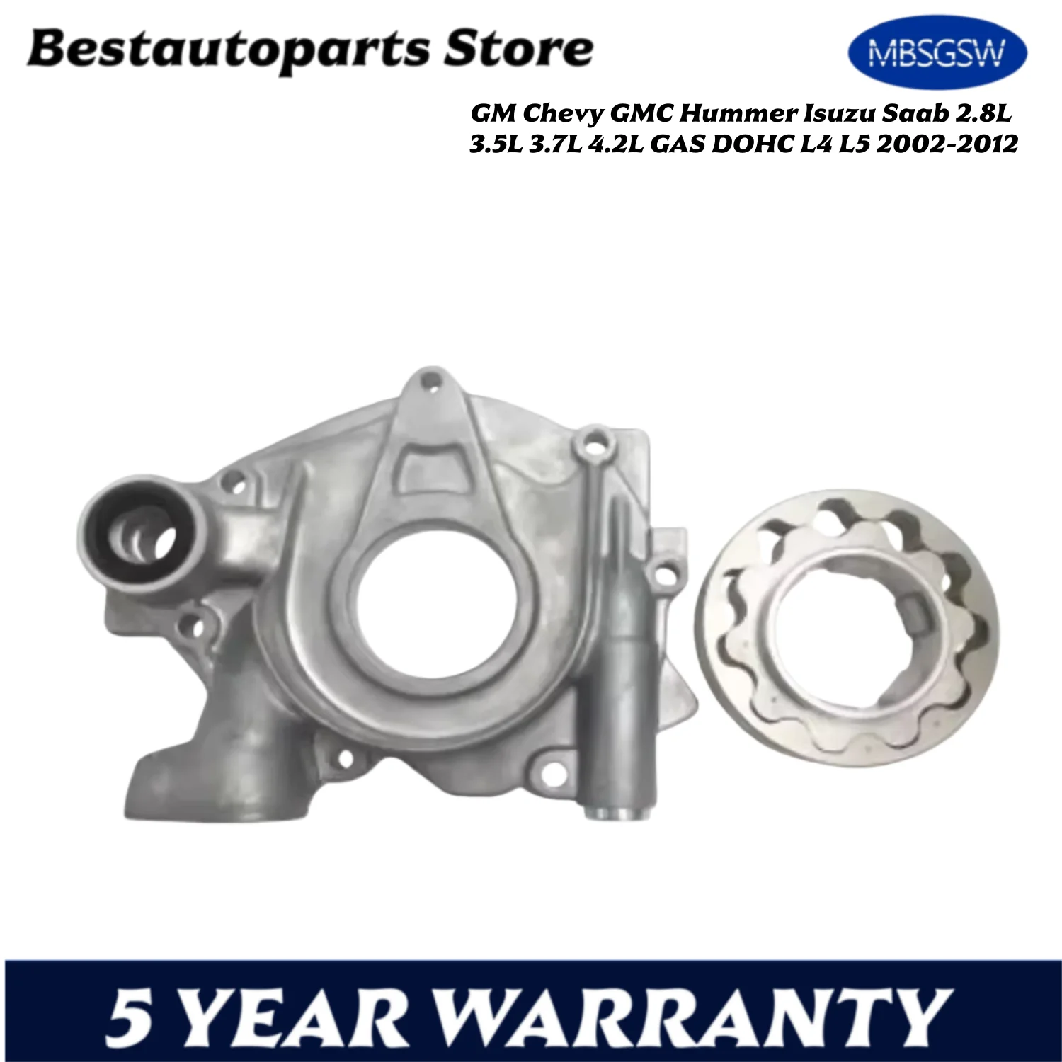 Kit de reparación de bomba de aceite de piezas de motor de automóvil apto para GM Chevy GMC Hummer Isuzu Saab 2.8L 3.5L 3.7L 4.2L GAS DOHC L4 L5 2002-2012