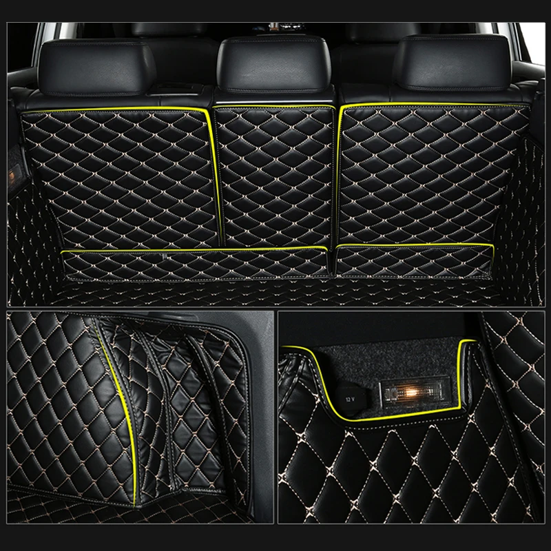 Custom Car Trunk Mat For TOYOTA All Models Fortuner Kluger CHR wish levin SIENTA PRADO Prius 50 Interior Leather Accessories