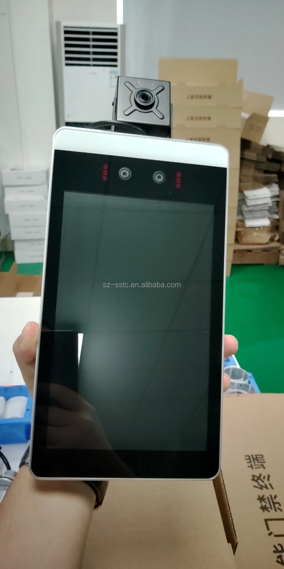 8 inch AI intelligent measurement time attendance sensor device machine face recognition access control system