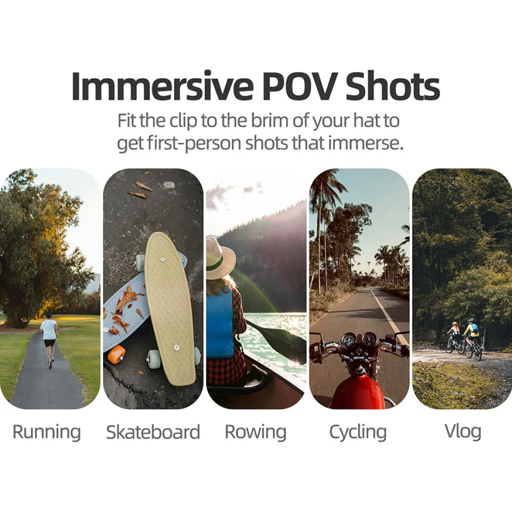 ​ หัวหมวกเป็ดสําหรับ Insta360 GO 3S Brim คลิป First Person ยิงเป็ดหมวกหัวรั้งอุปกรณ์เสริม