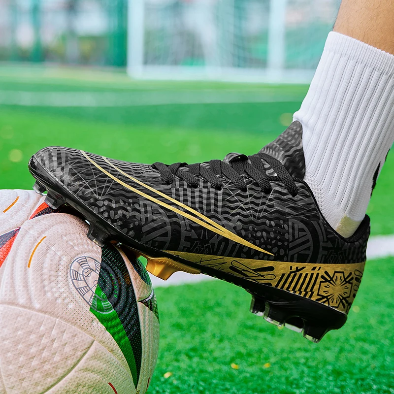 Men's and women's low cut long nail football shoes with lightweight design, artificial turf hard ground training and competition