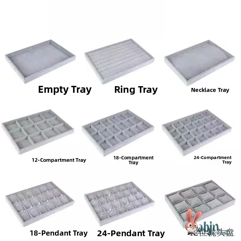 

Velvet Jewelry Storage Box Ring Necklace Bracelet Earring Display Stand Jewelry Tray ABENIUR Love Storage Organizer