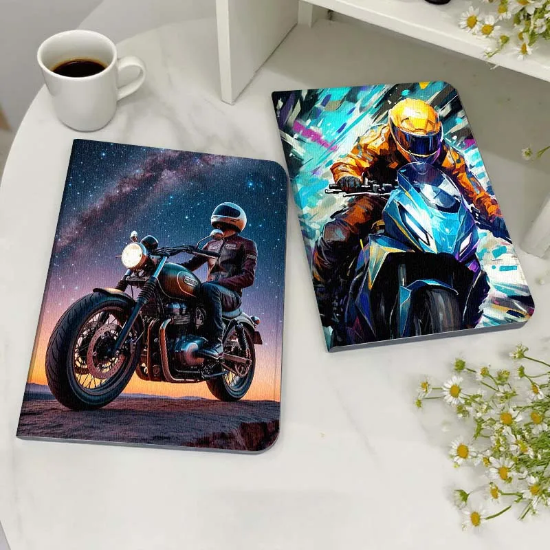 

Starry Night Motorcycle Rider For Legion Xiaoxin Pad Y700 K10 M10 P11 K11 Pro Plus 10.6 11.5 Inch 2021 2023 2025 Tablet Case
