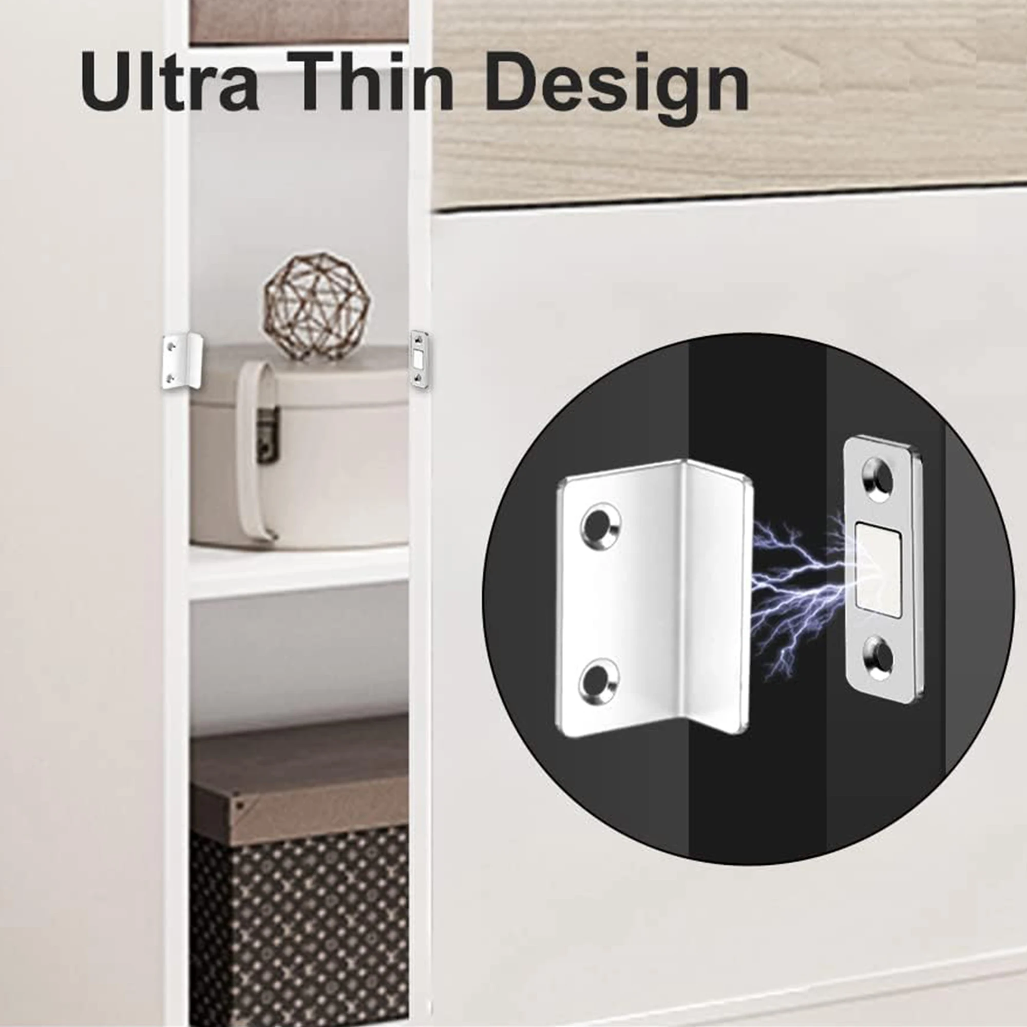 3/5/9 Sets L-shaped Ultra-thin Cabinet Door Magnetic Door Buckle Drawer Magnet Kitchen Wardrobe Door Magnetic Door Buckle