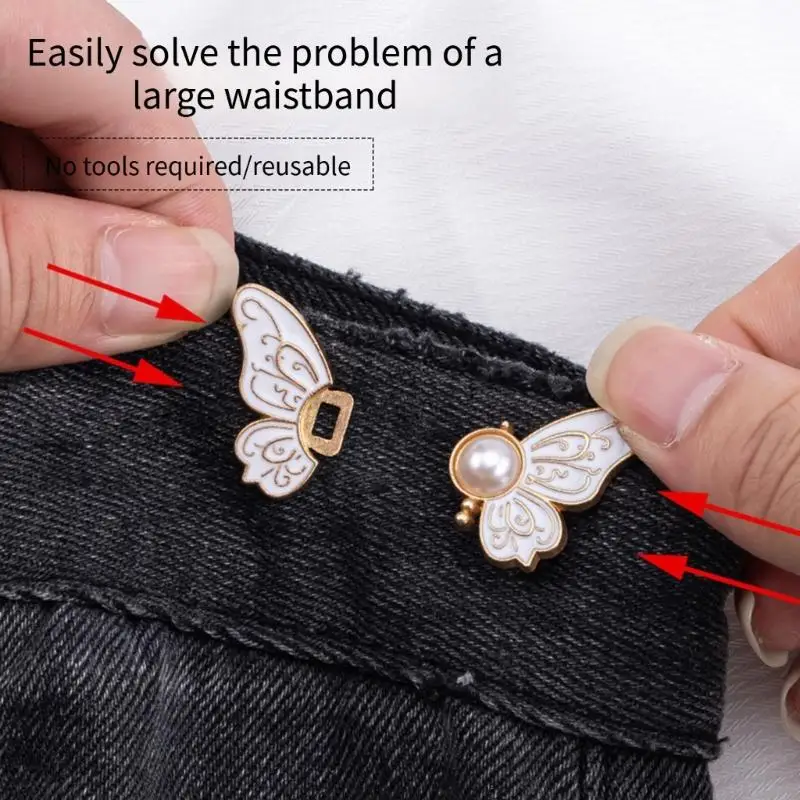 Schmetterlings-Taillenverschlüsse aus Metall, 30 Stück für lockere Hosen, passend für 3 x – Detail 9