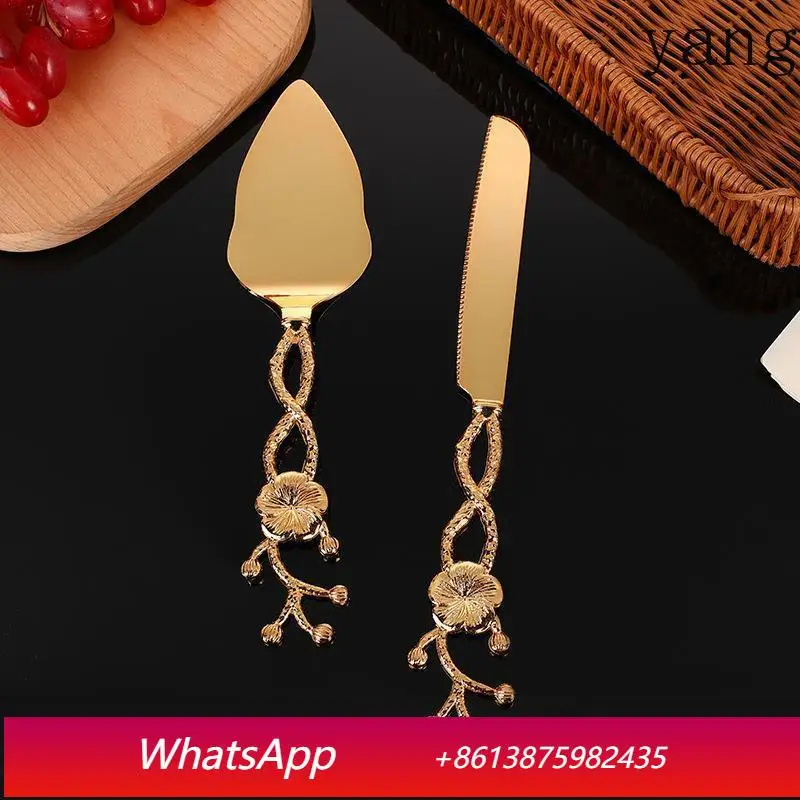 

cx new rose knife shovel set high-grade exquisite zinc alloy western tableware