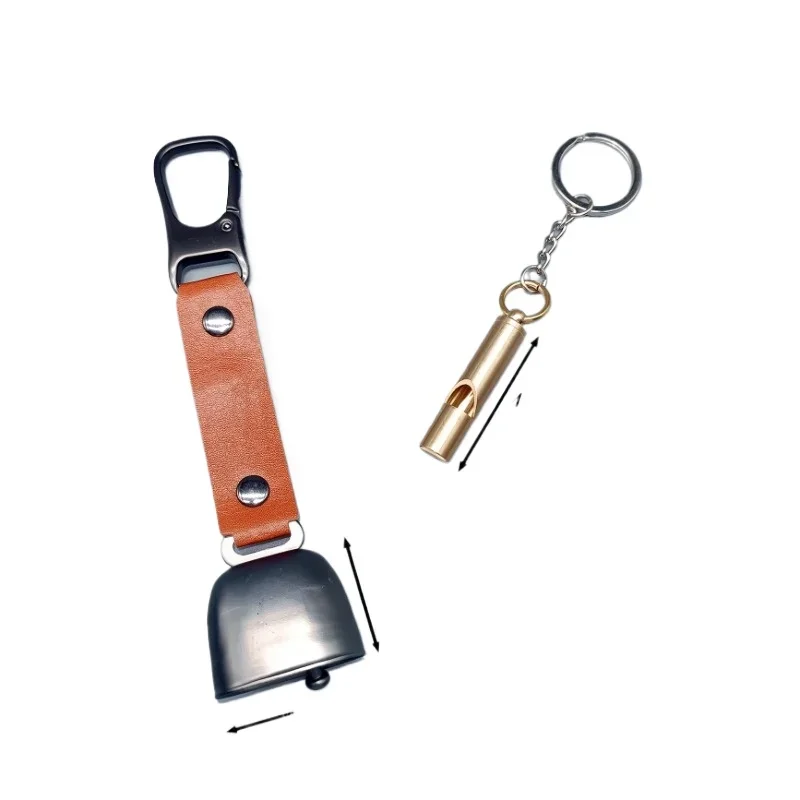 

Bear Resistant Bell and Whistle Combo with Hook and Loop - Durable Iron Metal Bell for Hiking Camping and Pet Safety