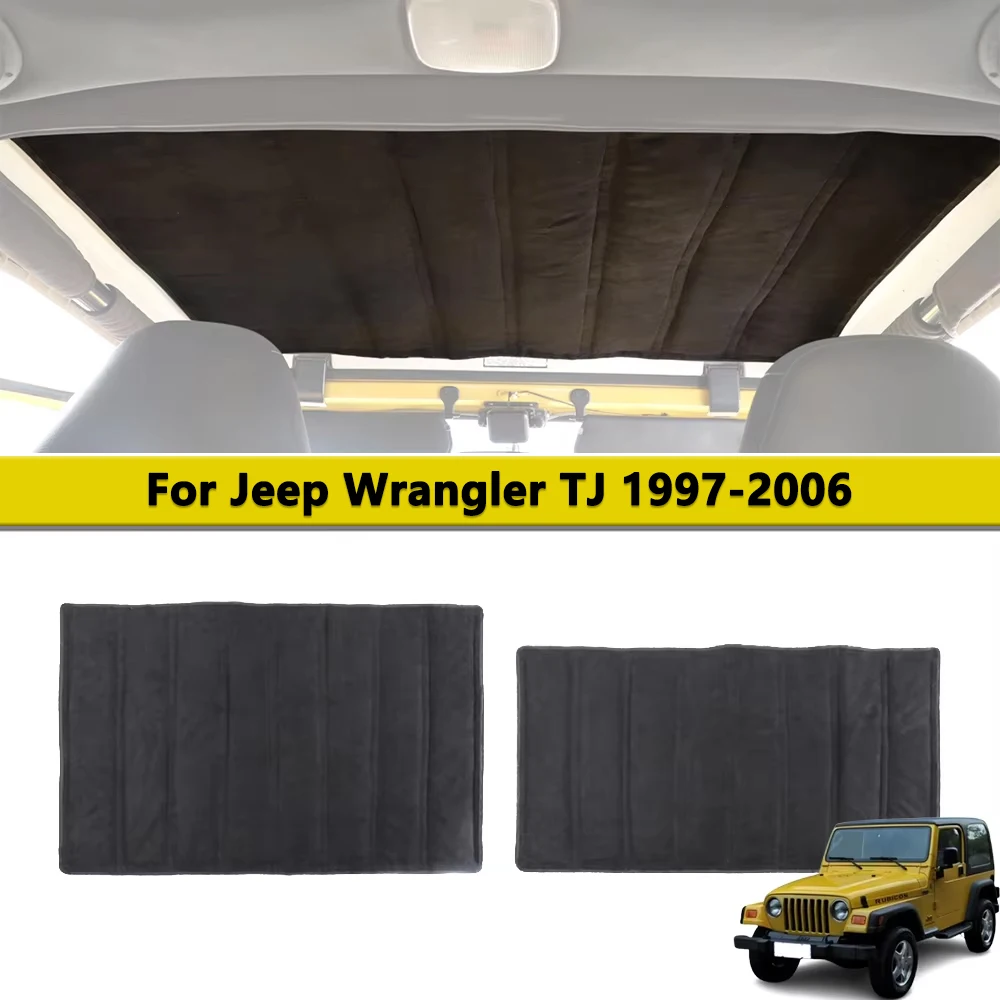 

Автомобильный жесткий верх, теплоизоляционная накладка для Jeep Wrangler TJ 1997-2006, коврик для глушителя крыши, аксессуары для интерьера