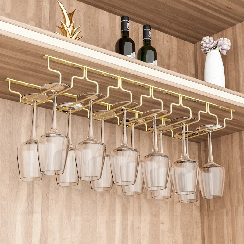 Commercial-Grade 304 Stainless Steel Wine Glass Display Shelf Anti-Corrosion Wall Mount Storage with 15KG Load Capacity