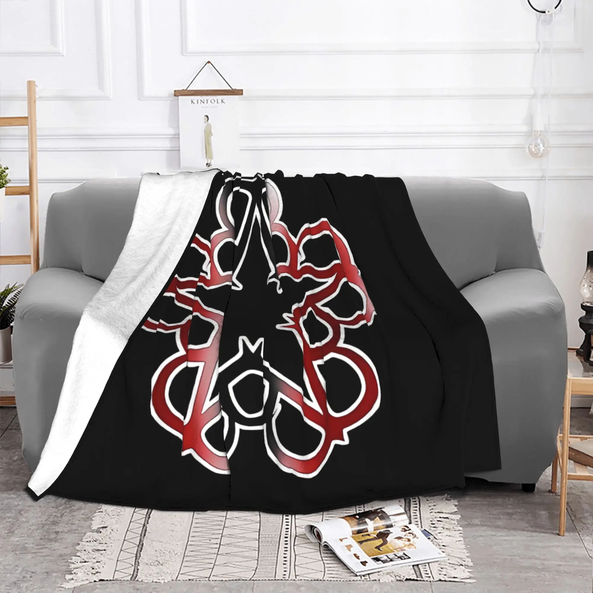 1PC home Cutecore Classic B-Black veil brides Blanket Super Cosy Plush Home Living Room Sofa halloween