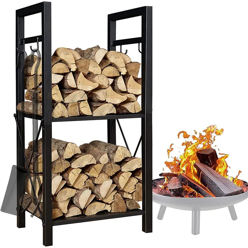 

Cross-border dedicated simple firewood rack, indoor and outdoor fireplace firewood storage rack, firewood storage rack rack