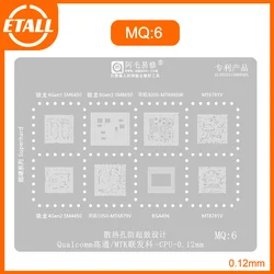 Amaoe MQ6 BGA Reballing Stencil For SM6450/SM8650/4450/MT6985/MT6781/6879/8781V CPU RAM Tin Net Repair