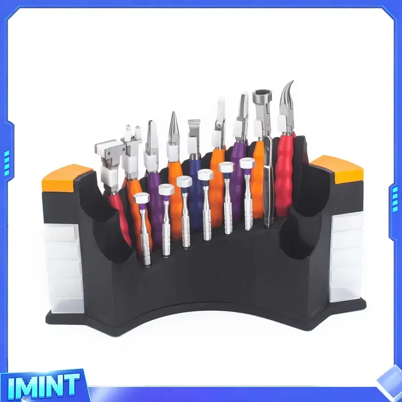 Boasta 9 Pliers 6 Screwdrivers Jewelry Glasses Repair Kit Stainless Steel Optical Adjusting Tool Multifunctional Storage Rack