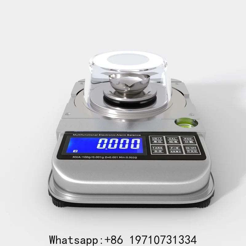 0.001g Precision Jewelry Carat Scale Digital LCD Fixed-number Warning Gold Medicinal Lab USB Balance Weight Scales 50g/80g/100g