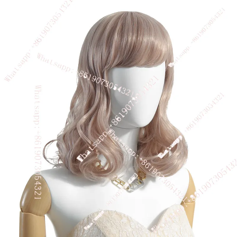 

Model wig props, special for model head mold hair cover, fashionable female model wig medium and long roll