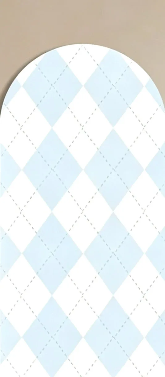 Custom Double-Sided Hole-in-One Baby Shower Arch Backdrop Cover Golf The Masters Blue Check Boy Birthday Party Decor Backdrop