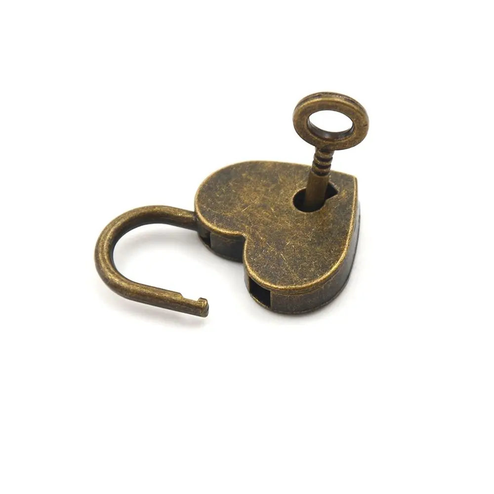 Cute Suitcase Mini Zinc Alloy Heart Shape Wedding Love Heart Lock Hardware Locks Padlock