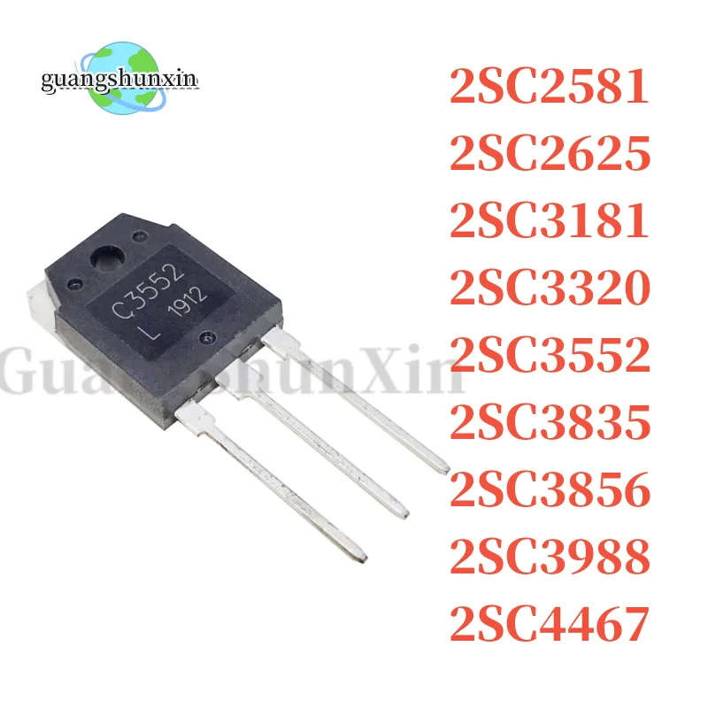 10PCS NEW TO-3P 2SC3988 2SC4467 2SC2581 2SC2625 2SC3181 2SC3320 2SC3552 2SC3835 2SC3856 High-power transistor