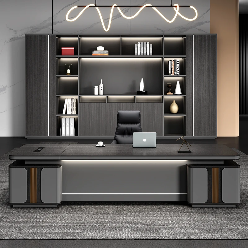 L Shape Storage Executive Desk Designer Computer Bureaux Table Computer Desks Workstation Modern Mesa Escriotorio Home Office