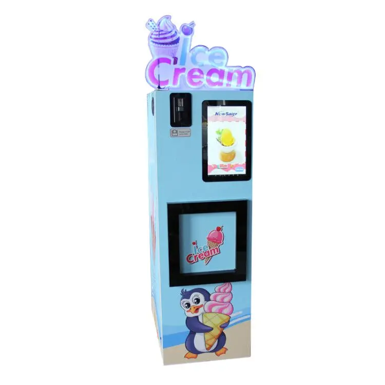 Commercial Automatic Cone Ice Cream Vending Machine with Card Payment