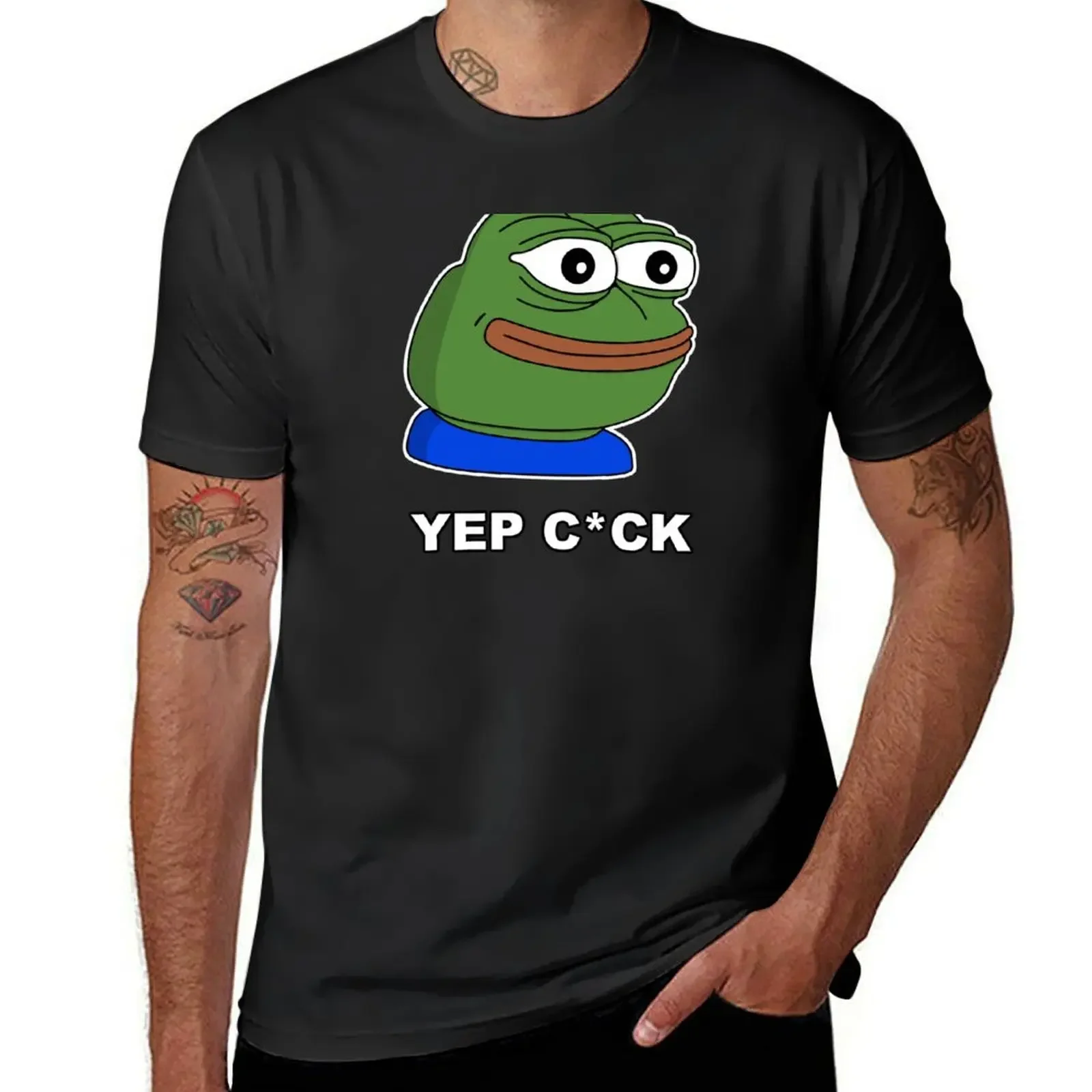 Футболка мужская с принтом аниме YEP Pepe C * CK-Белый контур